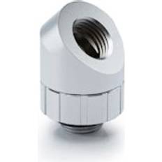 Bitspower Artemis Rotary 45-Degree Extender Sandblast Silver