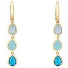 Topaz Earrings Latelita Sardinia triple teardrop earrings gold the blues