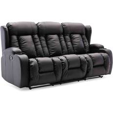 More4Homes Caesar Black Sofa 207cm 3 Seater