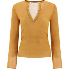 Seda Blusas Max Mara Saggina Top - Marrone/Donna