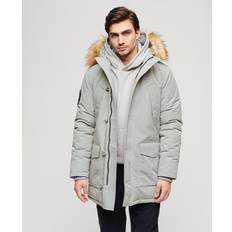 Superdry Herren Mäntel Superdry Herren Everest Parka mit Kunstfellkapuze Hellblau Größe: