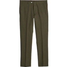 Oscar Jacobson Denz Linen Trousers - Olive