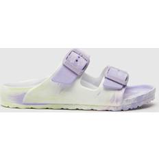 Birkenstock white & purple arizona eva Girls Toddler sandals White/Purple