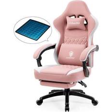 Dowinx Gaming Chairs Dowinx Gaming Chair with Pocket Spring Cushion, Breathable Fabric Computer Chair with Gel Pad, Comfortable Office Chair with Storage Bag, Massage