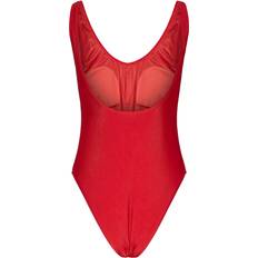 Red Swimsuits Pieces Pcaloha Badeanzug Sww für Damen Rot