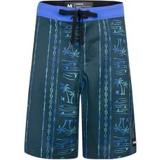 UV Protection Swim Shorts Hurley Boys' Palm Stripe Swim Boardshorts Midnight Teal