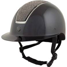 Br Ridhjälm Omega Glamourous Glossy Svart/Gunmetal 55/57