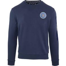 Clothing Aquascutum Embossed Circle Logo Navy Sweatshirt