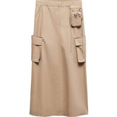 Mango Hameet Mango Long skirt with pocket brown Woman Brown