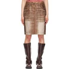 Acne Studios Röcke Acne Studios Brown Printed Miniskirt