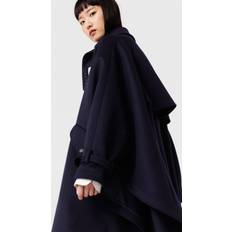 Blue Coats Stella McCartney High-Neck A-Line Trench Coat, Woman, Ink navy