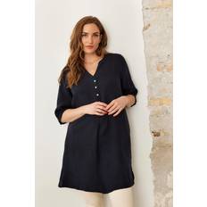 Leinen Blusen IN FRONT Lino Tunic - Navy