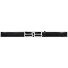 Balenciaga Accessoarer Balenciaga 4cm Logo-Embellished Leather Belt - Black