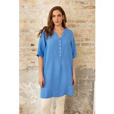 Leinen Blusen IN FRONT Lino Tunic - Blue