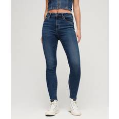 Superdry Dam Jeans Superdry Skinny Jeans Med Hög Midja Ekologisk Bomull - Blå