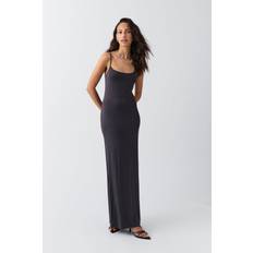 Gråa - Långa klänningar Gina Tricot Tall maxi slip dress