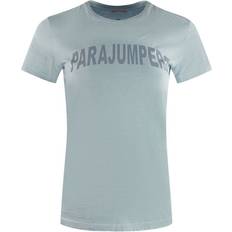 Parajumpers Women Tops Parajumpers Cristie Brand Logo Vapour Blue T-Shirt