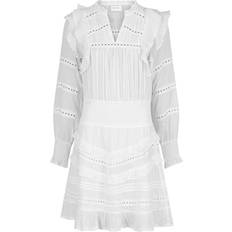 Neo Noir Vita Klänningar Neo Noir Harmoni S Voile Dress Dam Korta Klänningar - White