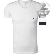 Emporio Armani XXL T-shirts Emporio Armani Herren T-Shirts blau Baumwolle unifarben