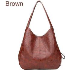 YETP Star Brown Ladies Women Designer Leather Shoulder Bag Large Capacity Handbag Not Specified