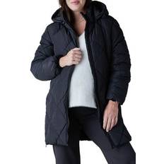 Long Manteaux Hooded Longline Puffer Maternity Jacket