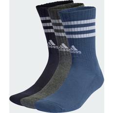 Fitness & Gymträning - Gråa Strumpor adidas 3-Stripes Cushioned Crew Socks - Dark Grey Heather