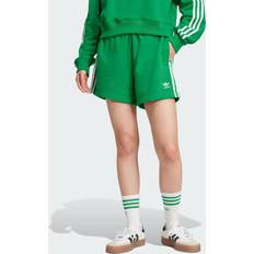 Adidas White Trousers & Shorts Adidas 3-Stripes French Terry Shorts Green White