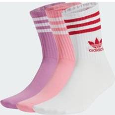 Adidas Pink Socks adidas Mid Cut Crew Socks Pairs Preloved Purple Bliss Pink White 4.5-5.5