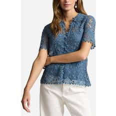 Polo Ralph Lauren Dame Bluser Polo Ralph Lauren Cotton Blouse Channel Blue