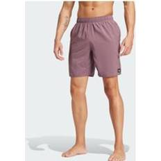 adidas Solid CLX Classic-Length Swim Shorts Shadow Fig Black