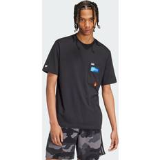 Adidas Orange T-shirts adidas Remoji Pocket Graphic T-Shirt Black