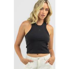 Adidas Elastan/Lycra/Spandex Linnen adidas Lounge Ribbed Crop Linne - Black