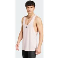 Fitness & Gym Tank Tops Adidas Workout Stringer Tank Top Sandy Pink Black