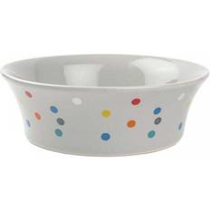 Zoon Flared Polka Dot Ceramic Cat Bowl 15cm