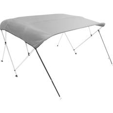 VEVOR 4GCYZYP8L9199GDYKV0 8 x 54 x 91-96 in. 4 Bow Bimini Top Boat Cover Light Grey