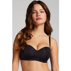 Hunkemöller Kläder Hunkemöller Formpressad axelbandslös pushup-bh med bygel Smooth Svart female