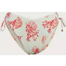 Blommiga Bikiniunderdelar Malina Malina Bikinitrosor Coral Red Blanka Bikini Bottom Bikinis