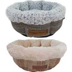 Hugglepets donut dog bed soft plush puppy comfort