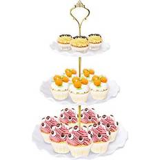 Plastic Cake Stands Towel With Tiered Cake Stand 3pcs