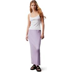 Calvin Klein Elastane/Lycra/Spandex Skirts Calvin Klein Soft Ribbed Lyocell Maxi Skirt - Purple