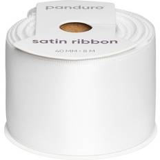 Panduro Hobby Vitt satinband – 40 mm brett och 8 meter långt