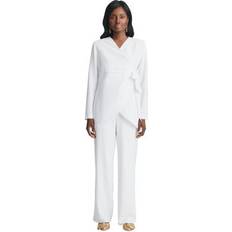 Jessica London Pants & Shorts Jessica London Plus Women's Faux Wrap Pantsuit in White Size W