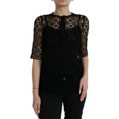 Blusen Dolce & Gabbana Elegant Floral Lace Blouse Women's Top