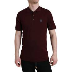 Dolce & Gabbana Hombre Polos Dolce & Gabbana Elegant Maroon Bomuld Blend Polo Shirt Color_Maroon, Herre, IT46/S, IT48/M, Maroon, Material: 95% Cotton 5% Polyester, Polo shirts, T-shirts, T-Shirts Men Clothing