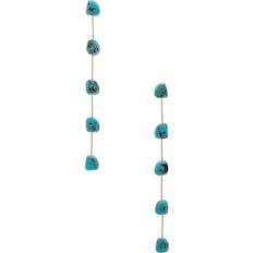 Turquoise Earrings Ettika Dripping Linear Earrings in Teal