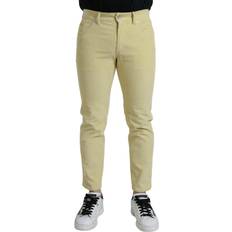 Herr - Manchester Jeans Dolce & Gabbana Corduroy Logo Skinny Jeans Gul