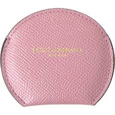 Dolce & Gabbana Pink Headgear Dolce & Gabbana Elegant Pink Leather Hand Mirror Holder Pink