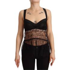 Silke Undertøjssæt Dolce & Gabbana Silke Blonde Babydoll Lingeri Top Sort