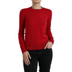 Dolce & Gabbana Sweaters Dolce & Gabbana Radiant Red Wool Pullover Women's Sweater