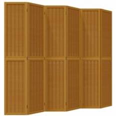 Brown Room Dividers vidaXL 6 Room Divider